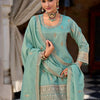 Dhiyona IE Women Ethnic Motifs Embroidered Regular Sequinned Kurta & Trousers & Dupatta
