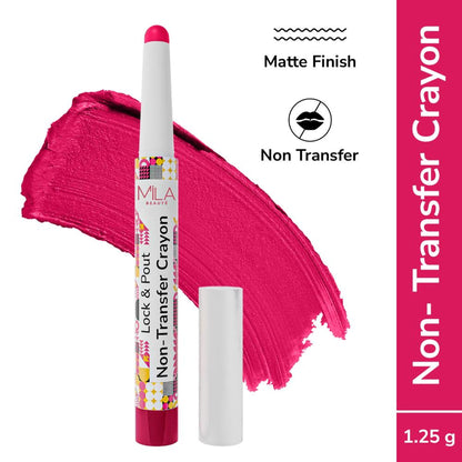 Mila Beauté Lock & Pout Transfer - Proof Matte Crayon With Ceramides & Shea Butter - 8 Match My Vibe