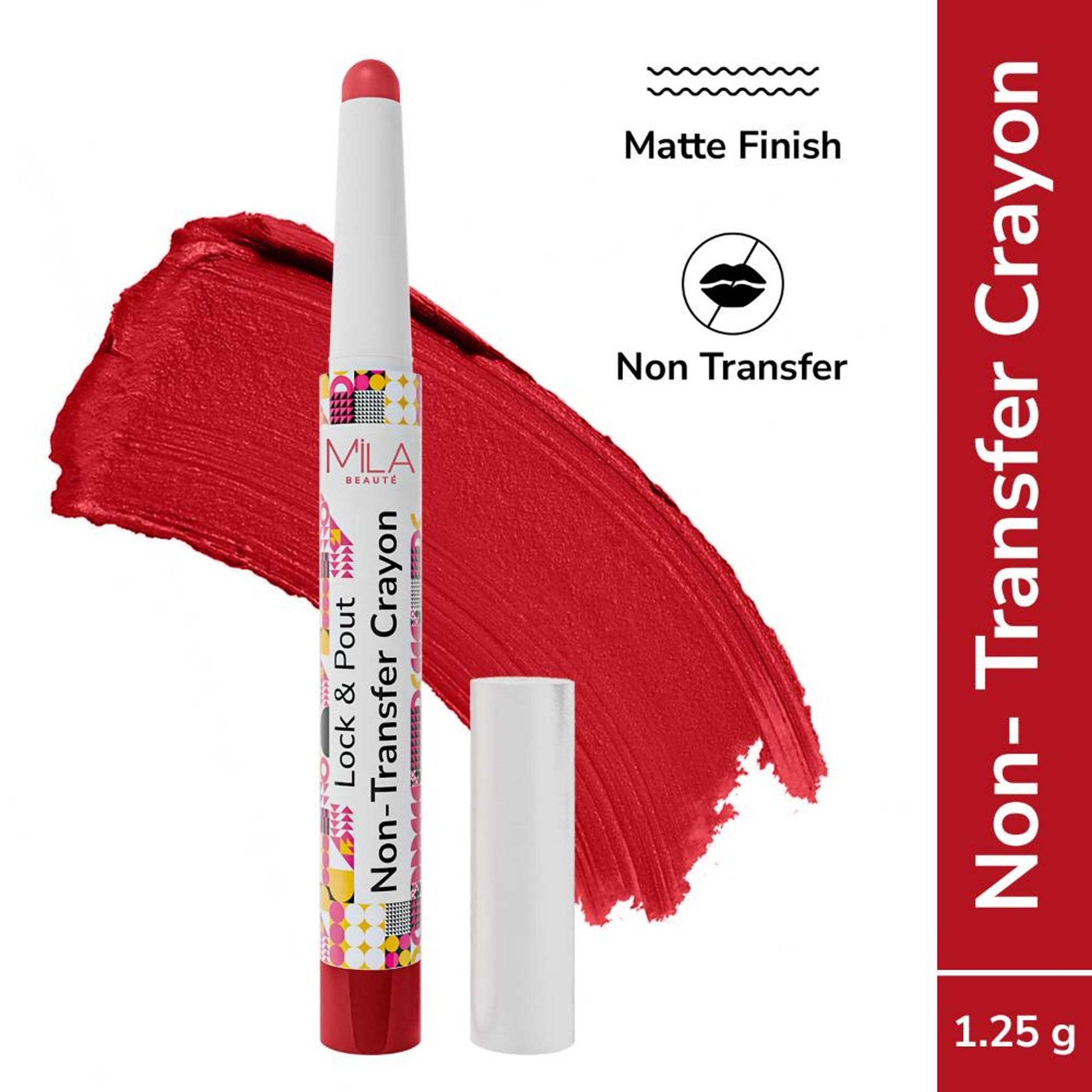 Mila Beauté Lock & Pout Transfer - Proof Matte Crayon With Ceramides & Shea Butter - 9 Bye For Now