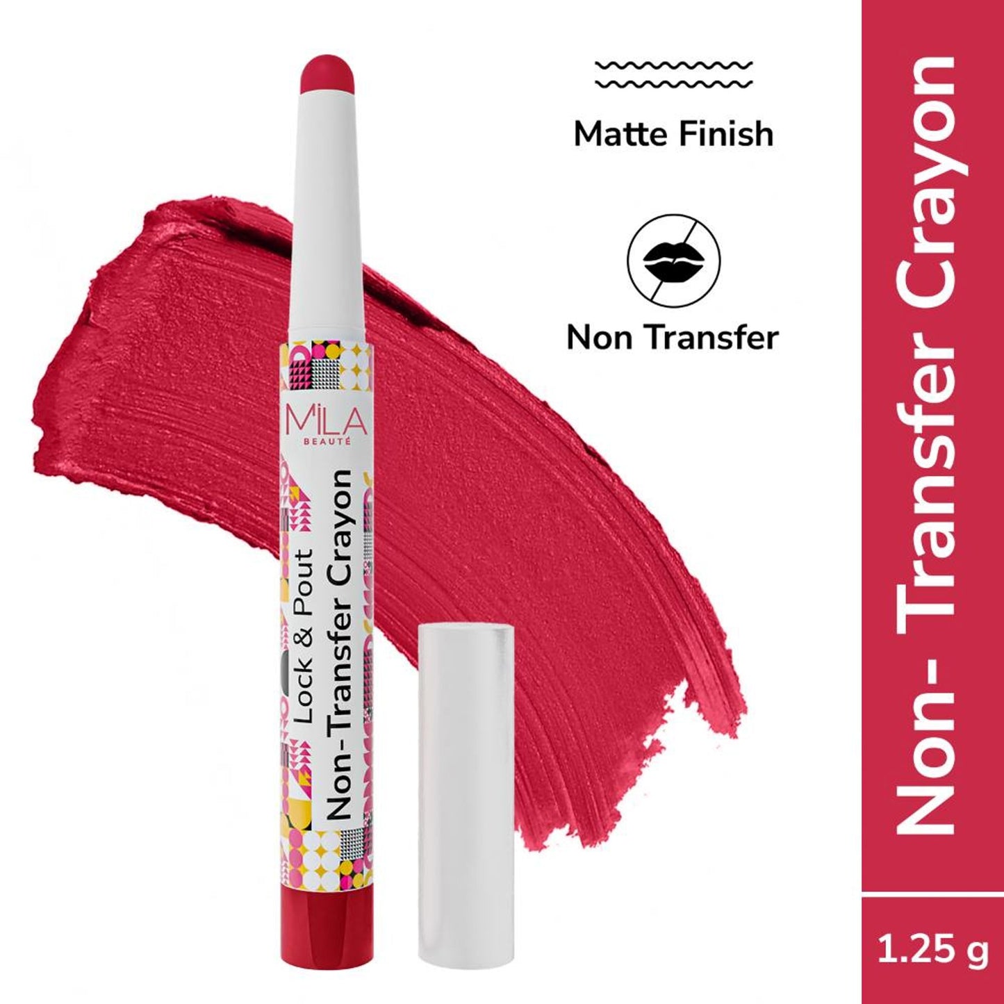 Mila Beauté Lock & Pout Transfer - Proof Matte Crayon With Ceramides & Shea Butter - 10 Not Rn