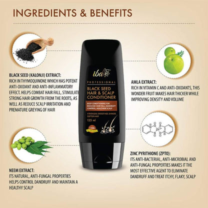 Iba Professional Black Seed Hair Scalp Conditioner Kalonji Extract For Dandruff Itchy Scalp