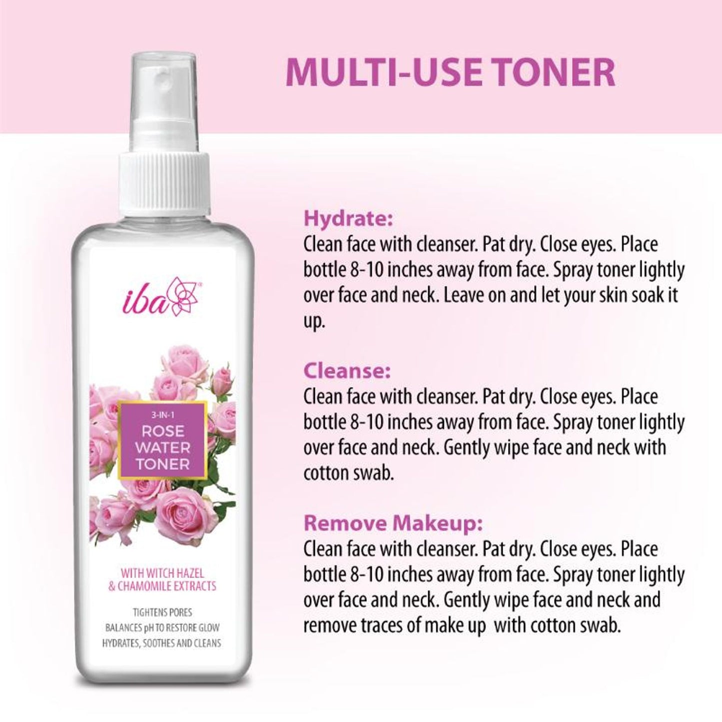 IBA 3-In-1 Rose Water Toner