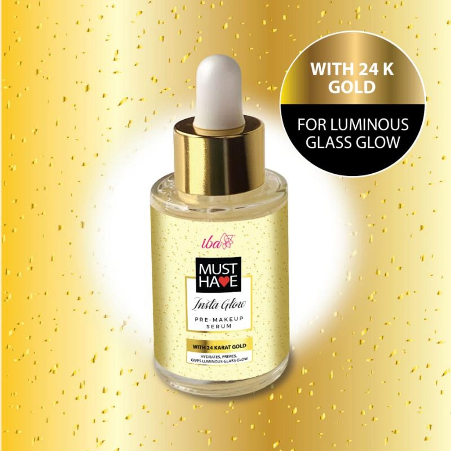 IBA Must Have Insta Glow Pre-Makeup Serum With 24 Karat Gold