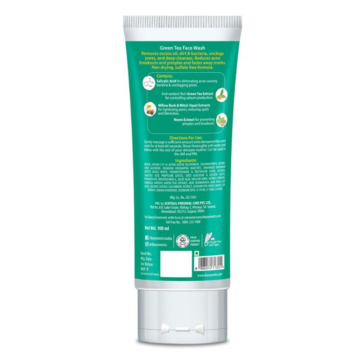 IBA Advanced Activs Crystal Clear Green Tea Face Wash