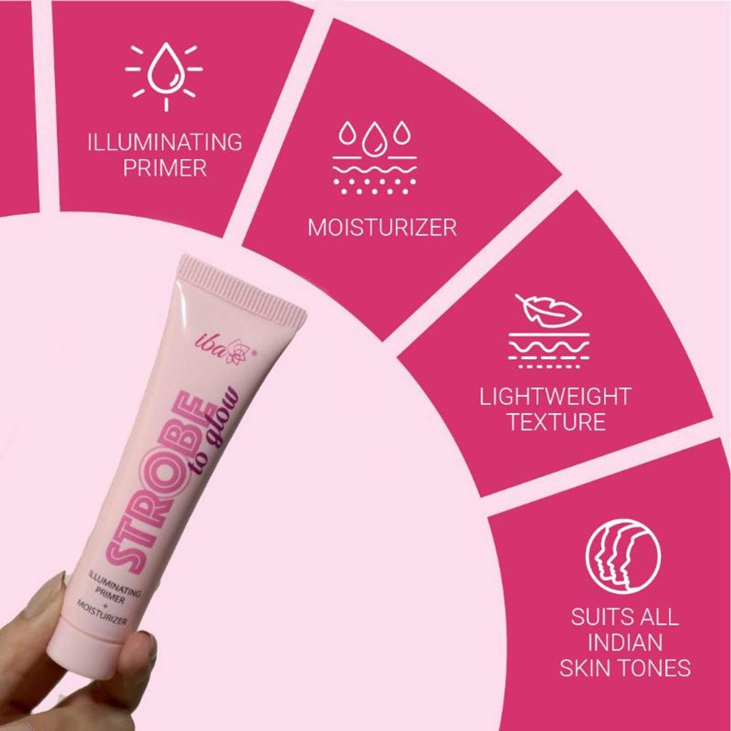IBA Strobe To Glow Illuminating Primer + Moisturizer