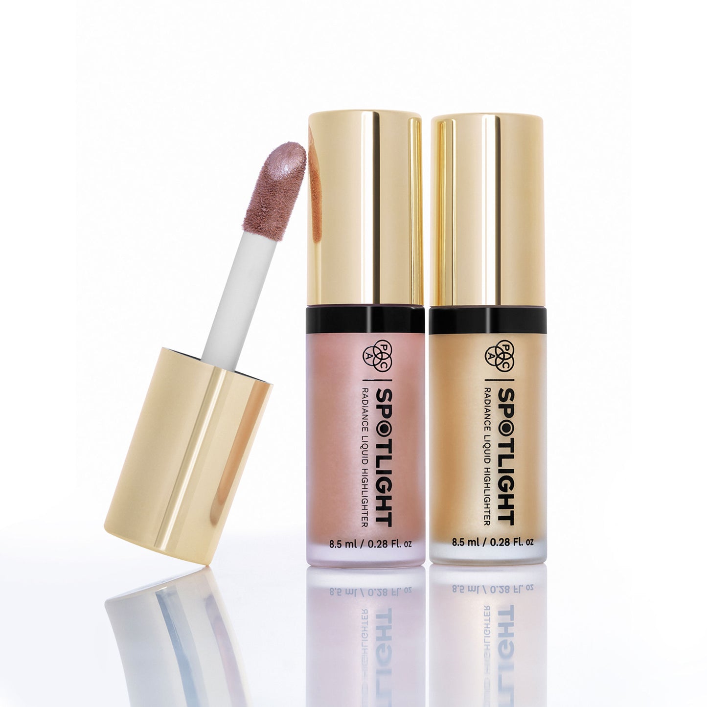 PAC Spotlight Radiance Liquid Highlighter - Lightweight, Longlasting Natural Luminous Glow - Rose Gold