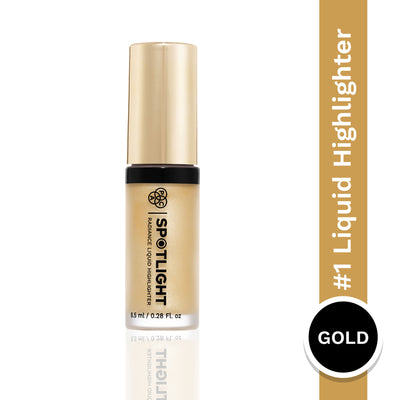 PAC Spotlight Radiance Liquid Highlighter - Lightweight, Longlasting Natural Luminous Glow - Gold