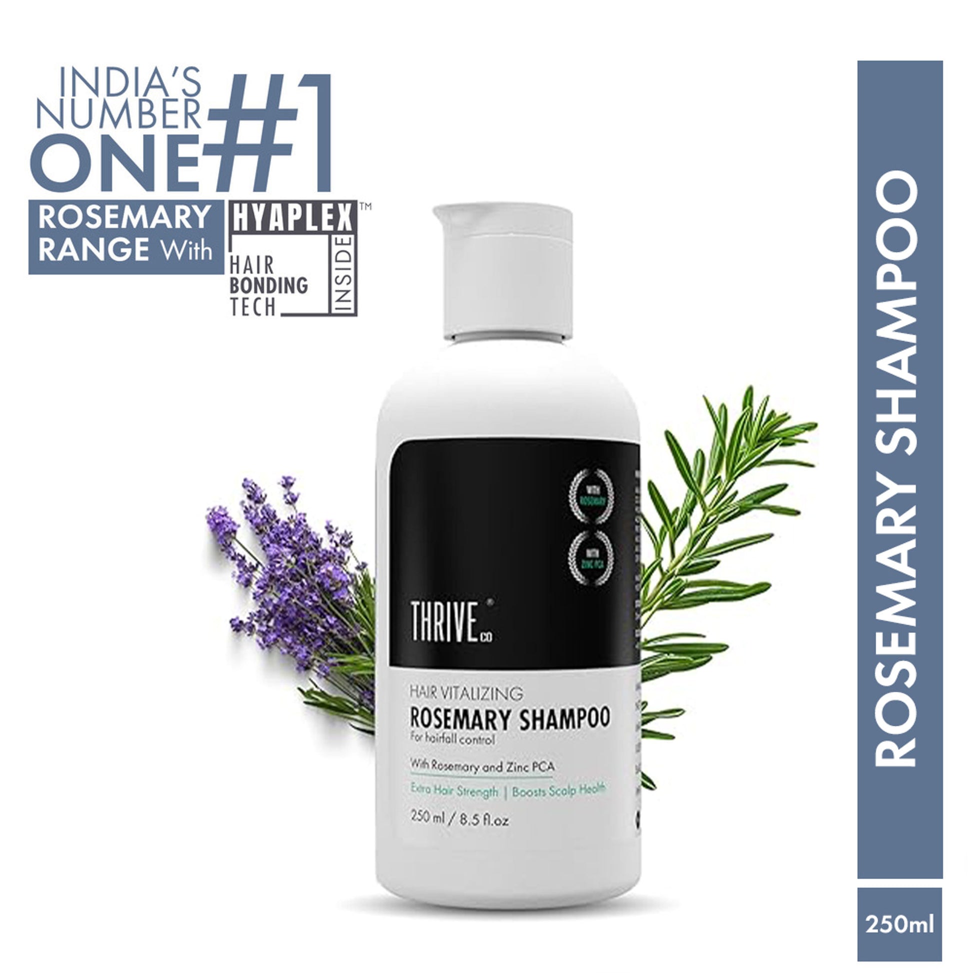 ThriveCo Hair Vitalizing Rosemary Shampoo, Sulphate Free, Hair Fall control, With Hyaplex