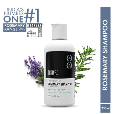 ThriveCo Hair Vitalizing Rosemary Shampoo, Sulphate Free, Hair Fall control, With Hyaplex