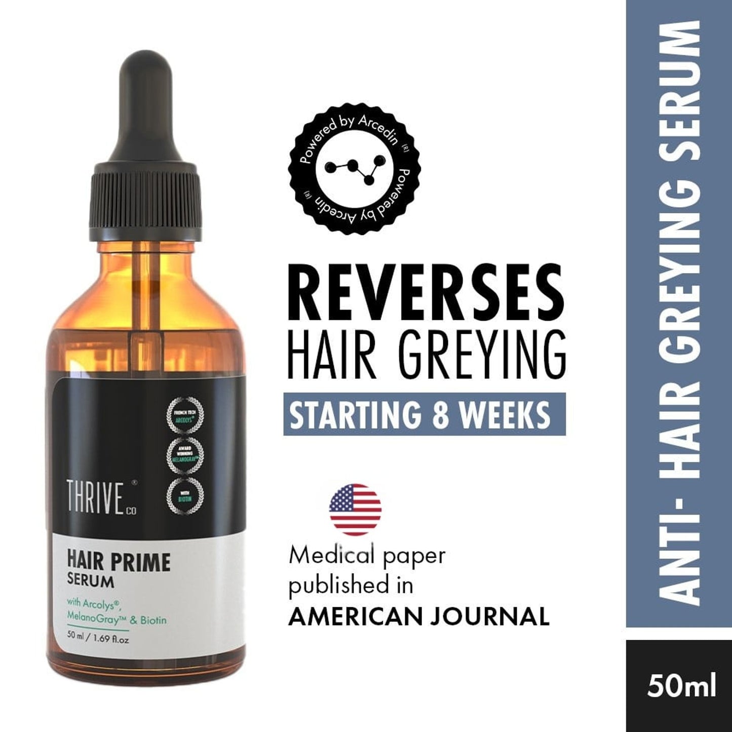 ThriveCo Anti Grey Hair Prime Serum with Arcedin & Biotin