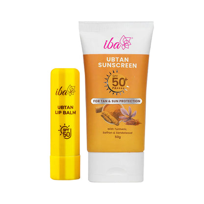IBA Ubtan Lip Balm + Ubtan Sunscreen Combo