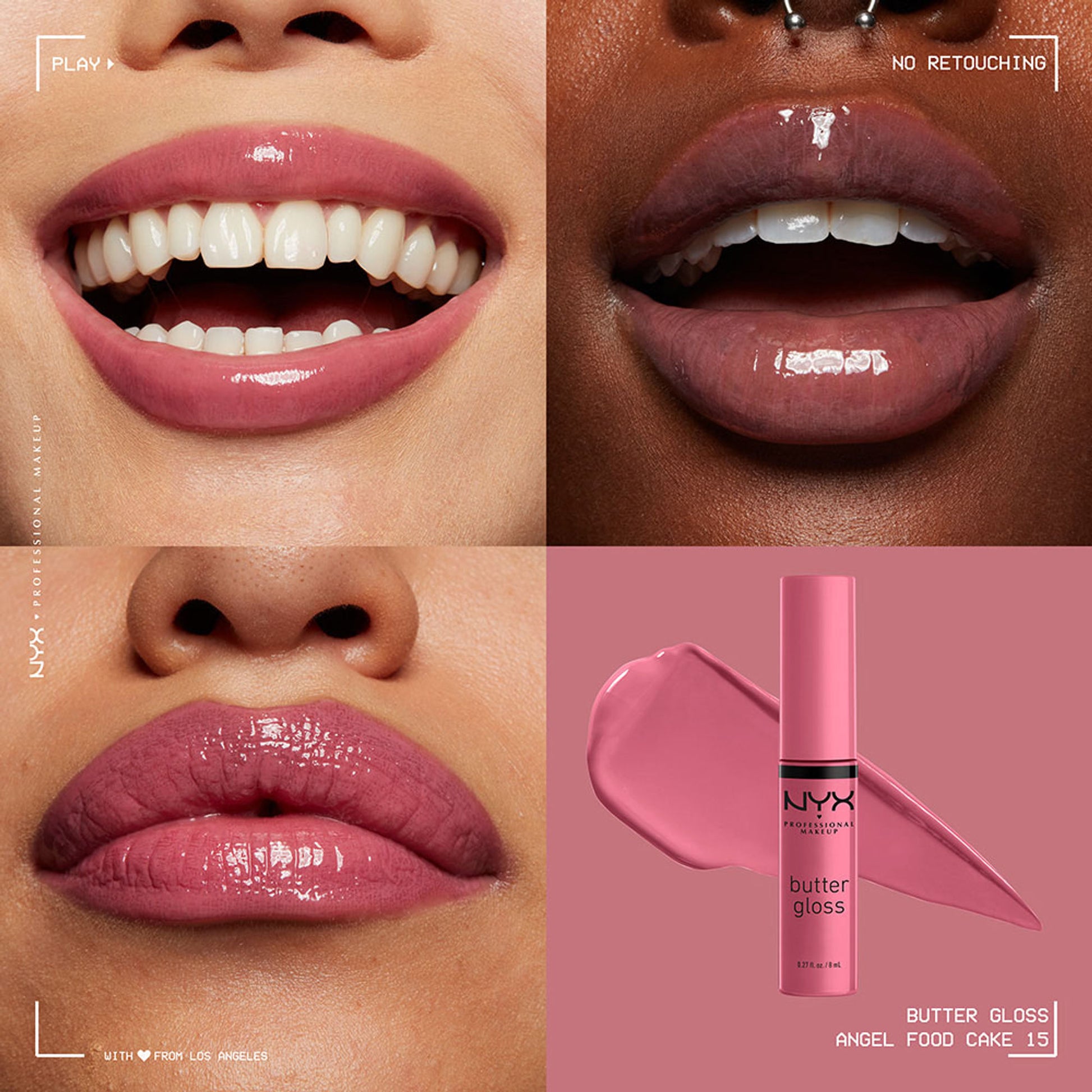 NYX Professional Makeup Butter Gloss - Tiramisu - Angel Food Cake