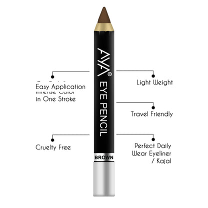 AYA Eye Pencil For Kajal/Eyeliner - Brown