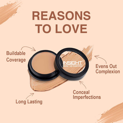 Insight Cosmetics Concealer, Buildabe Coverage With Long Lasting Formula - Beige