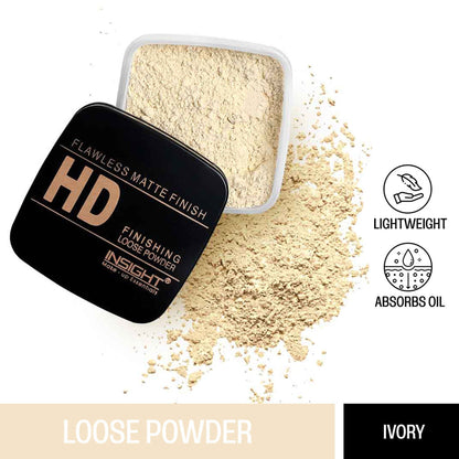 Insight Cosmetics Hd Finishing Loose Powder, Oil Control, Light Weight &Transferproof - Ivory