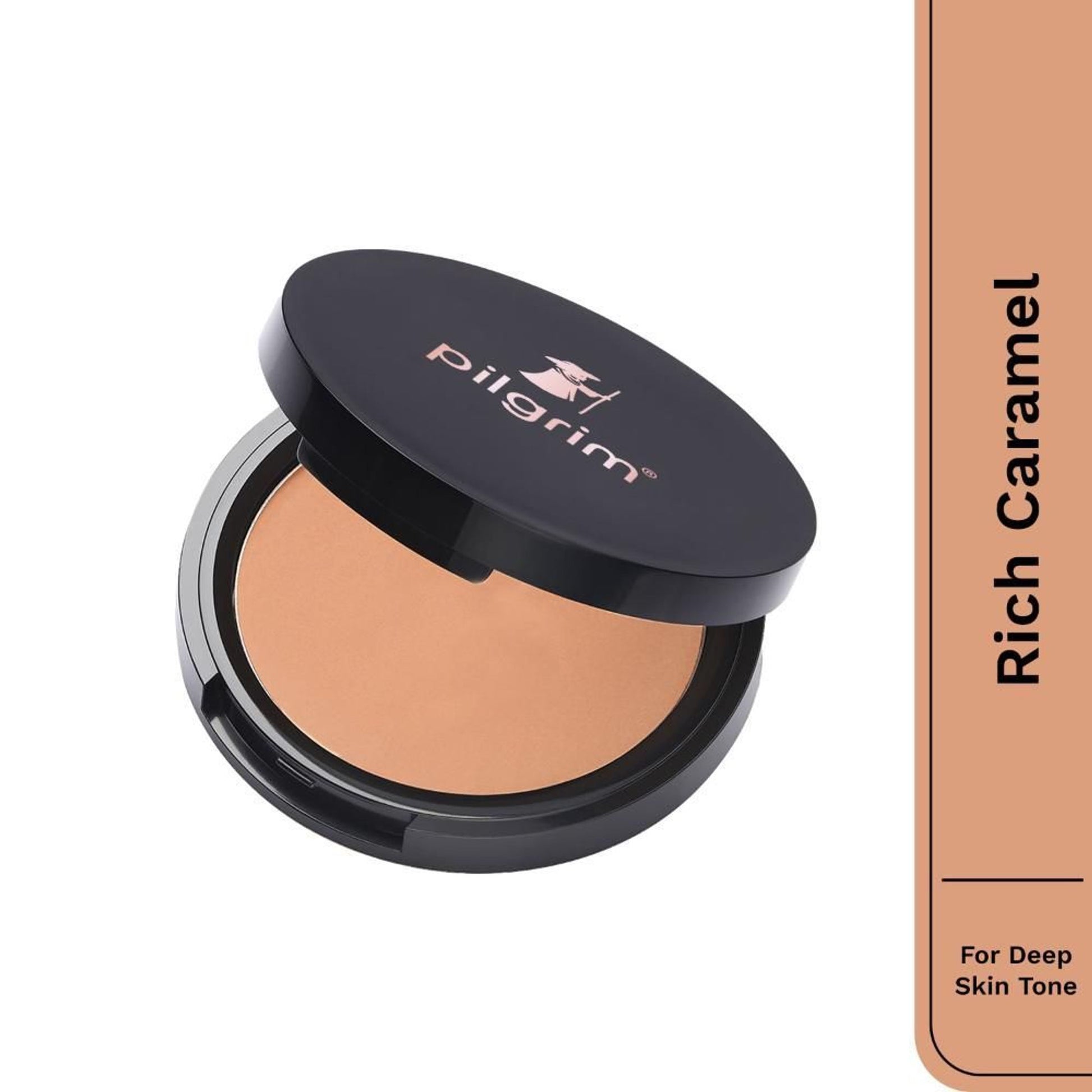Pilgrim Dream Matte Oil Control and Pore Blurring Compact with Vitamin E - Rich Caramel 325
