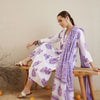 Indyancart IE Women Floral Printed Panelled Pure Cotton Kurta with Palazzos & With Dupatta