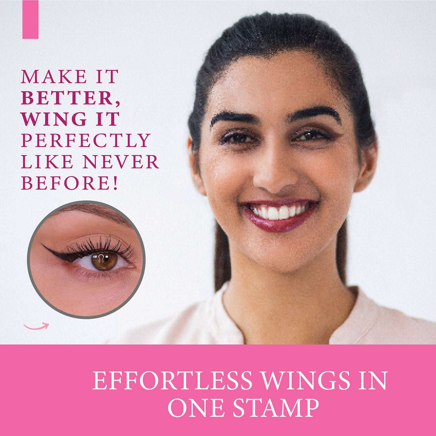 Sanfe Wing In A Wink Eyeliner With Stamp, Waterproof Smudge Proof Eye Liner Liquid Pen