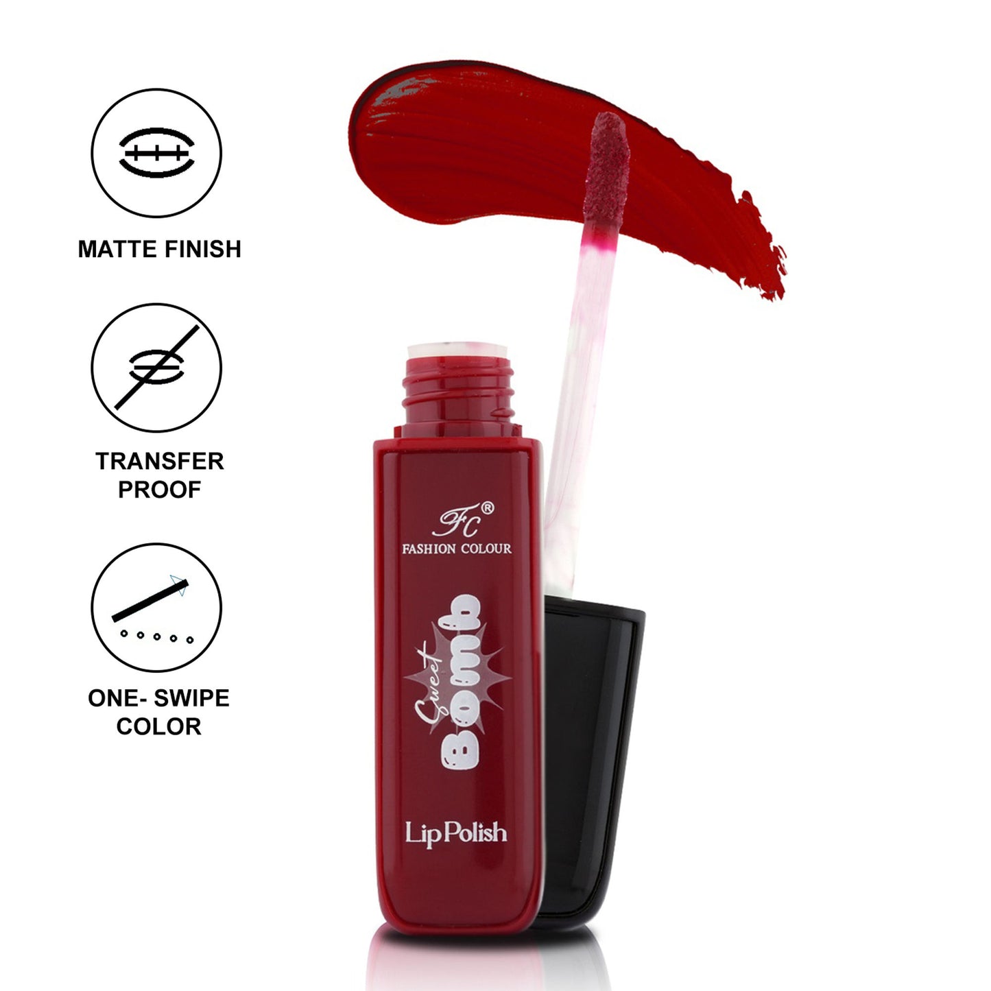 FASHION COLOUR Sweet Bomb Lip Gloss - Dull Red