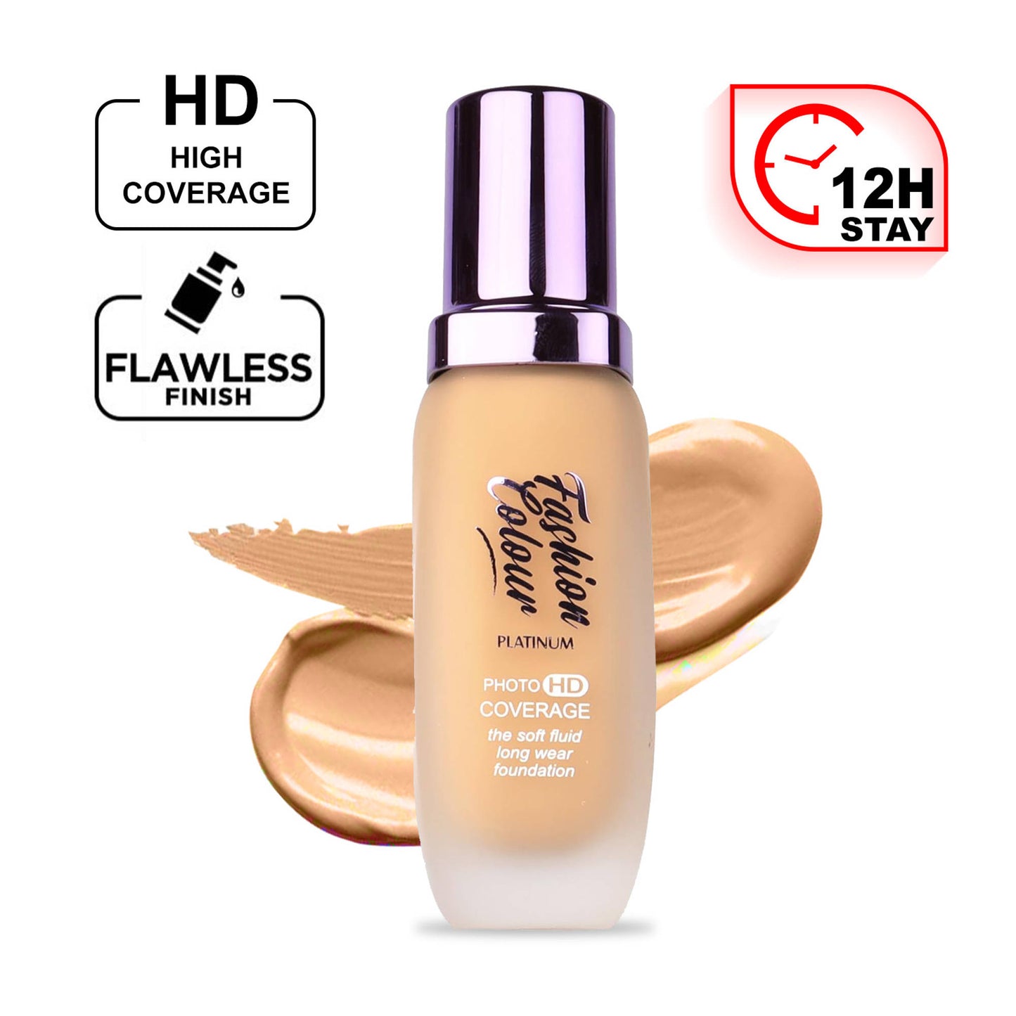 FASHION COLOUR Platinum Photo Hd Coverage Foundation - Ivory Buff