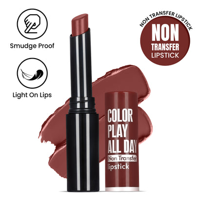 FASHION COLOUR Play All Day Non Transfer Lipstick - Mulberry