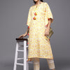 Dhiyona IE Paisley Printed Keyhole Neck Ikat Kaftan Kurta With Trouser
