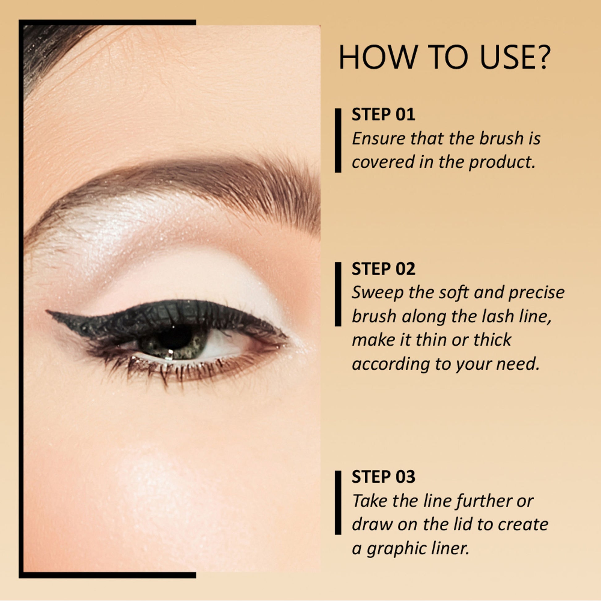 GLAM21 HD Dense Eyeliner - Black