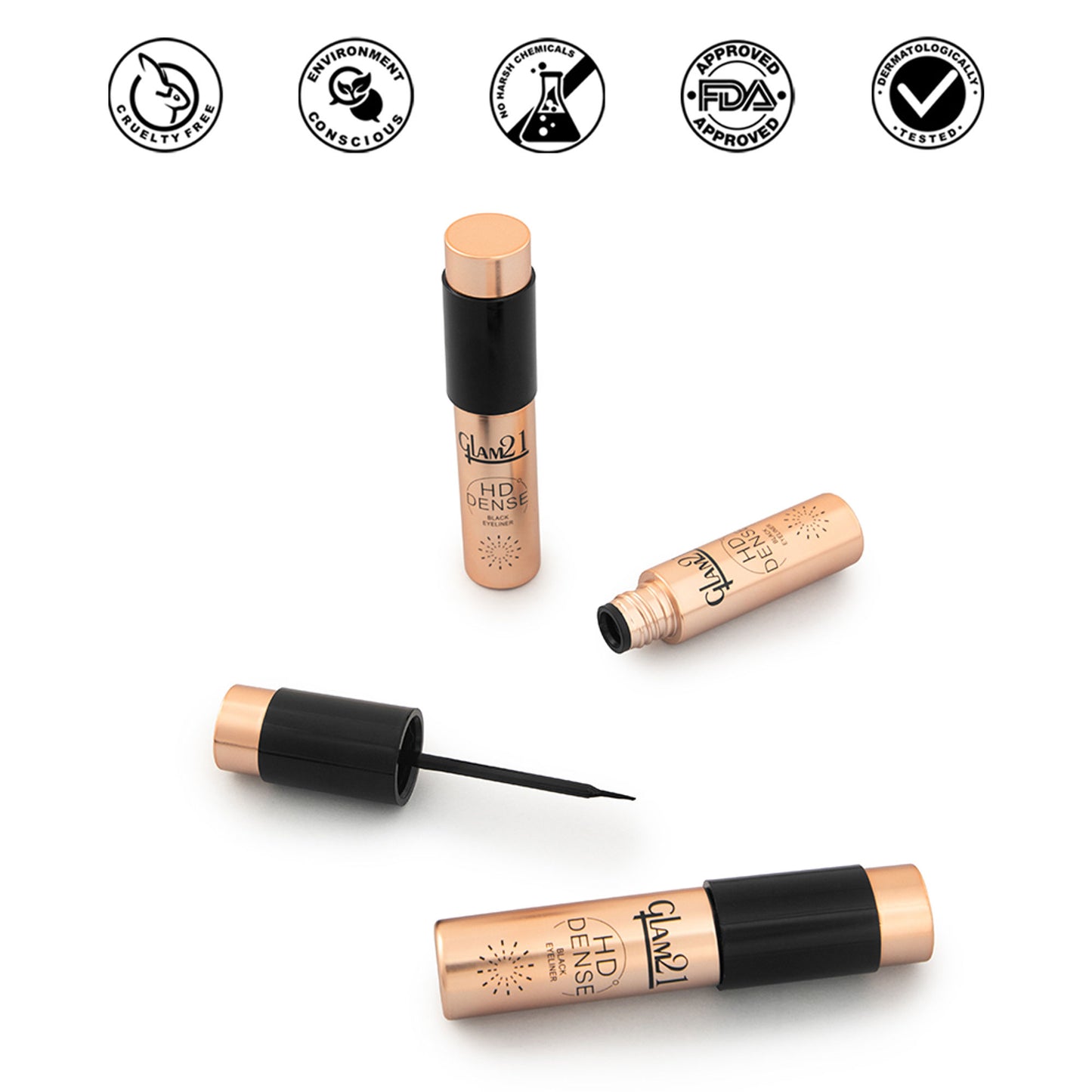 GLAM21 HD Dense Eyeliner - Black