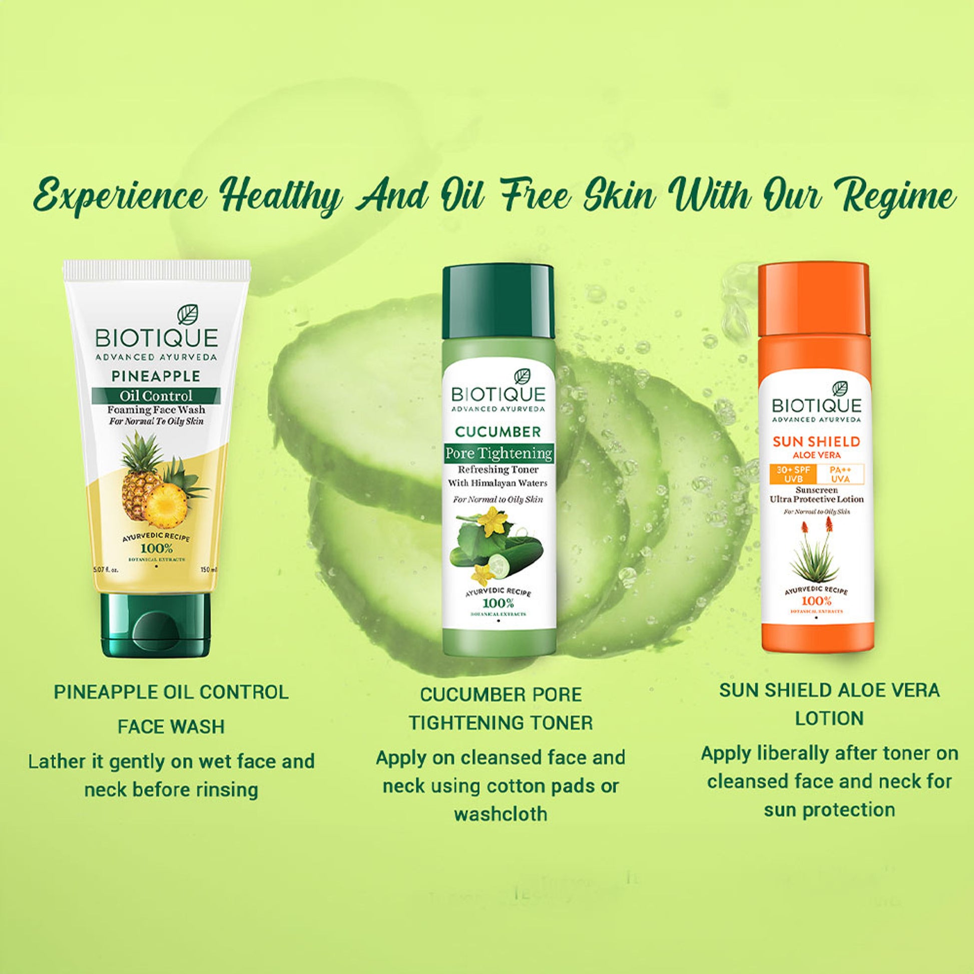 Biotique Bio Cucumber Pore Tightening Toner With Himalayan Waters