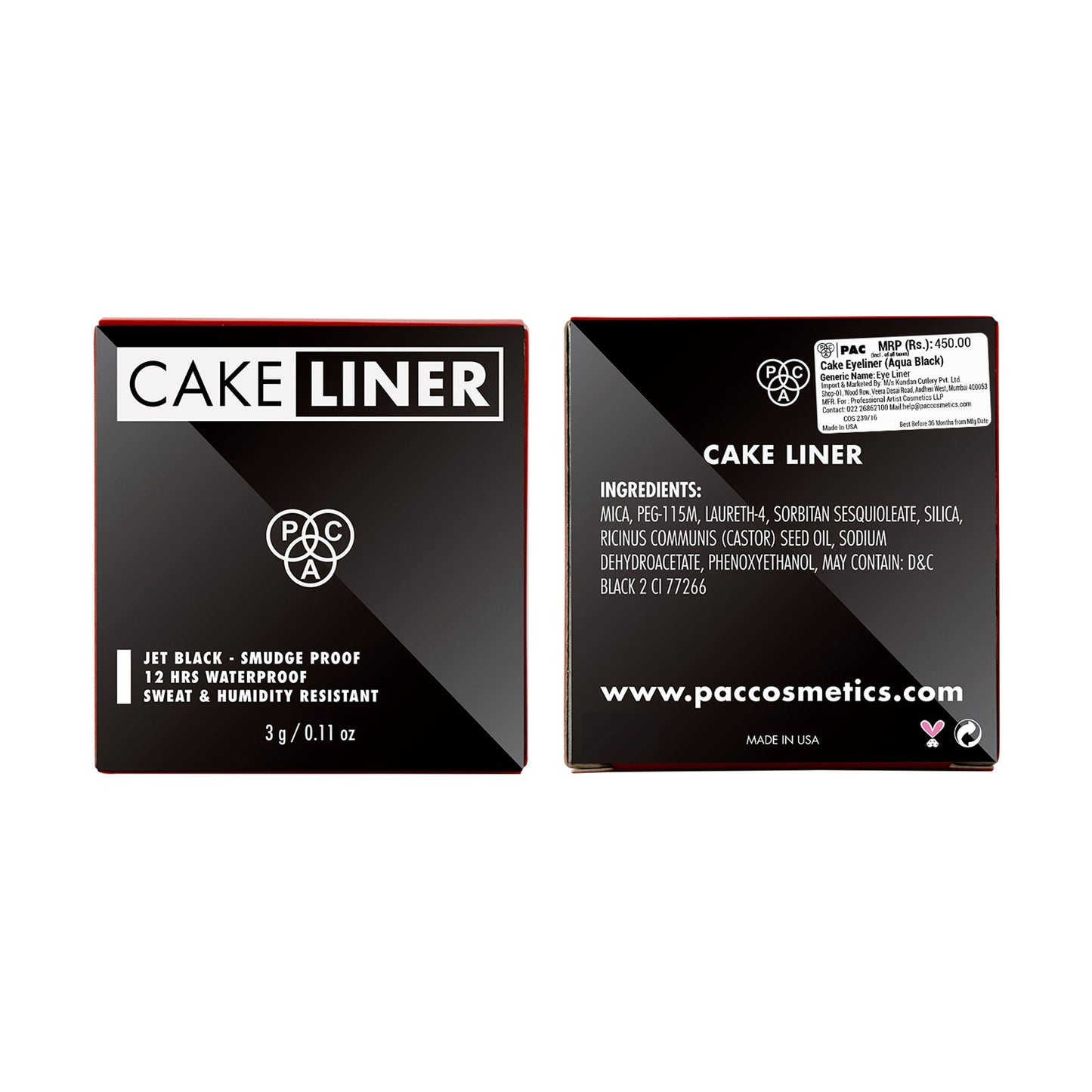 PAC Cake Eyeliner - Aqua Black