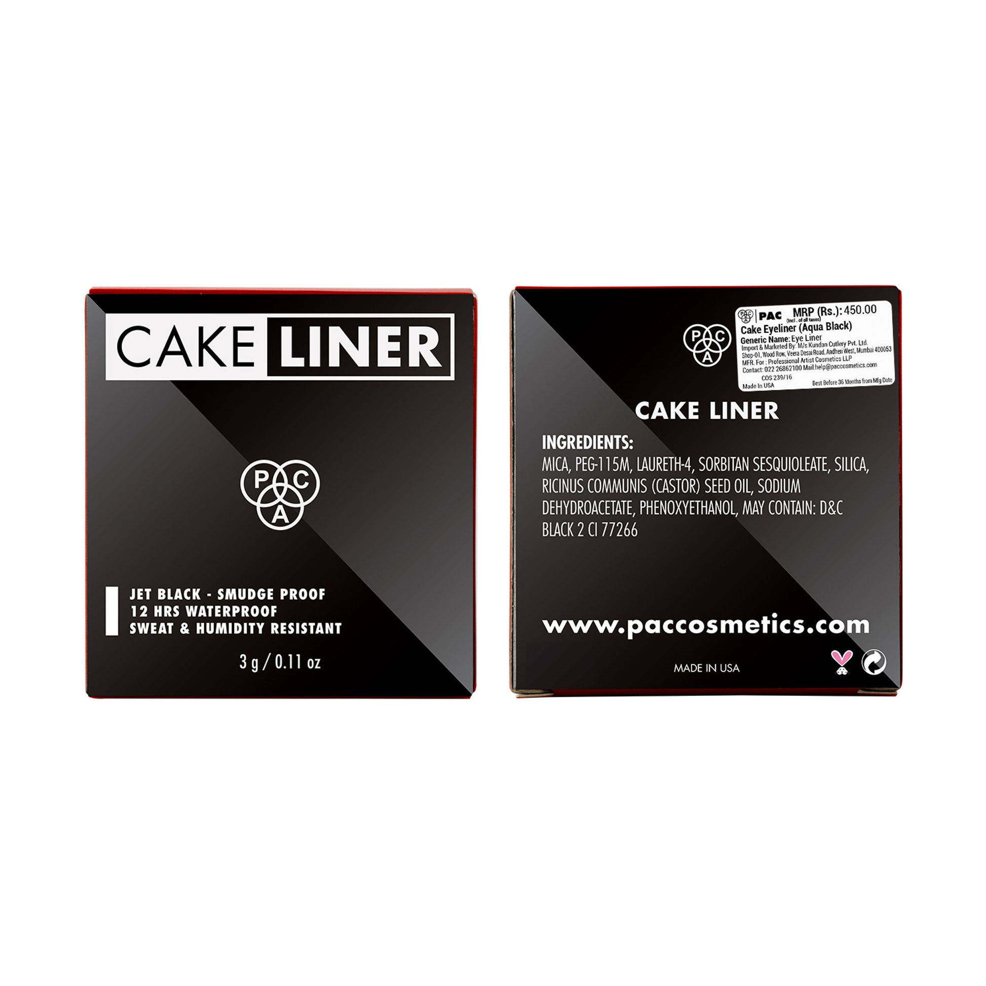 PAC Cake Eyeliner - Aqua Black