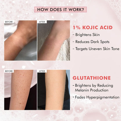 mCaffeine Brightening Tan Removal Soap - 1% Kojic Acid & Glutathione -Tangy Guava Perfume Syndet Bar