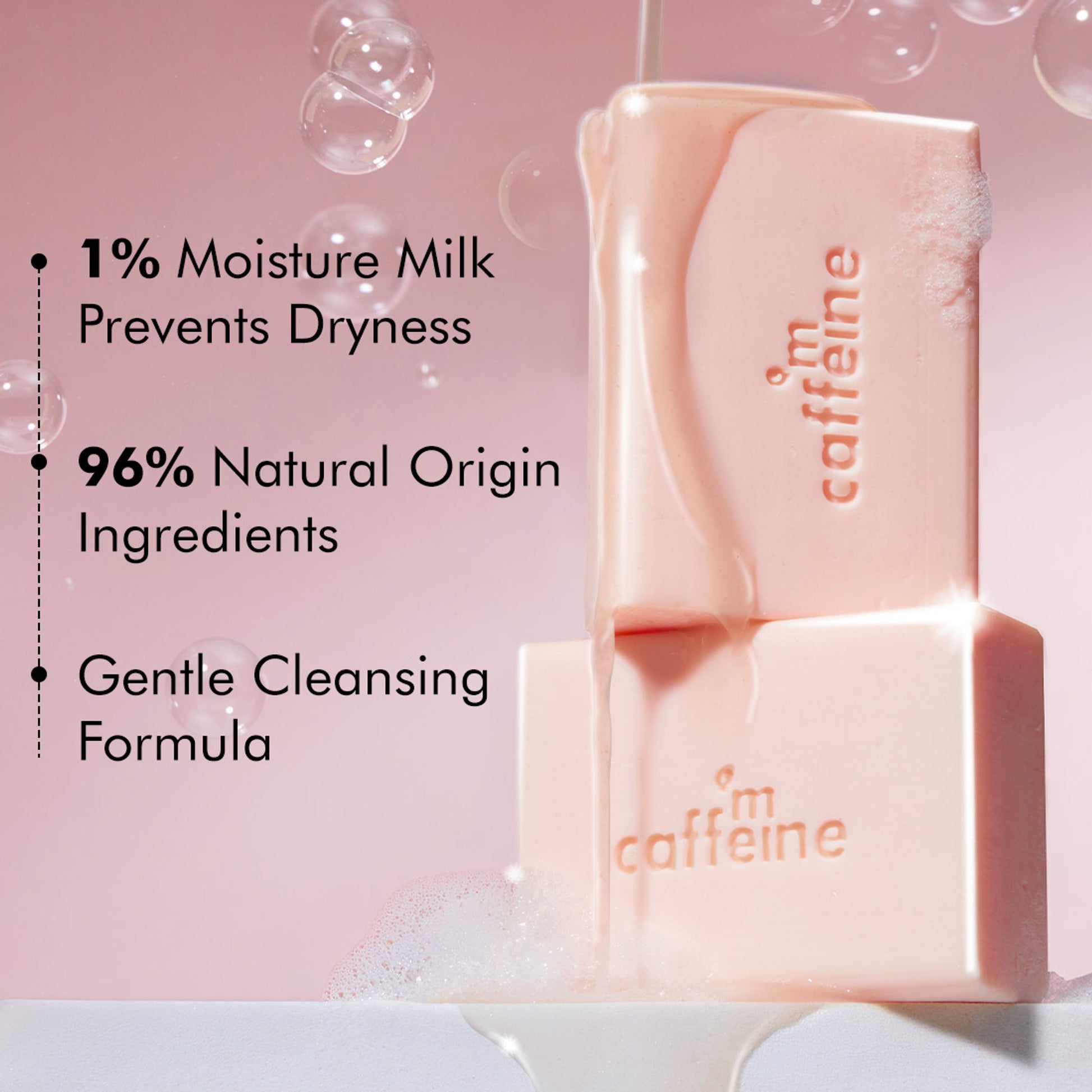 mCaffeine Brightening Tan Removal Soap - 1% Kojic Acid & Glutathione -Tangy Guava Perfume Syndet Bar