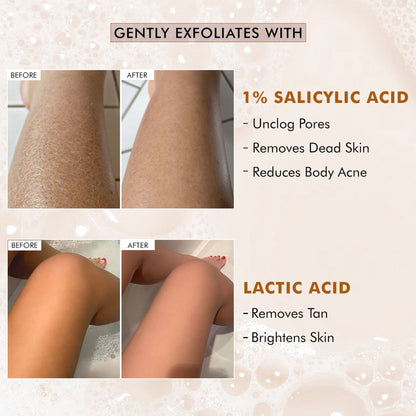 mCaffeine Exfoliating Tan Removal Soap - 1% Salicylic Acid & Lactic Acid - Sweet Caramel Perfume Bar