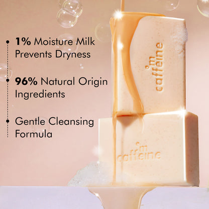 mCaffeine Exfoliating Tan Removal Soap - 1% Salicylic Acid & Lactic Acid - Sweet Caramel Perfume Bar