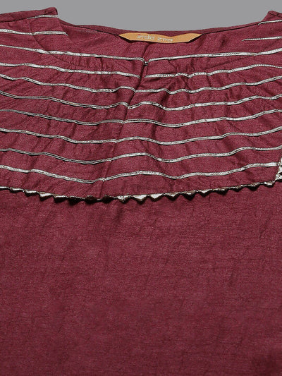 Dhiyona IE Yoke Design Gotta Patti Kurta with Trousers & With Dupatta