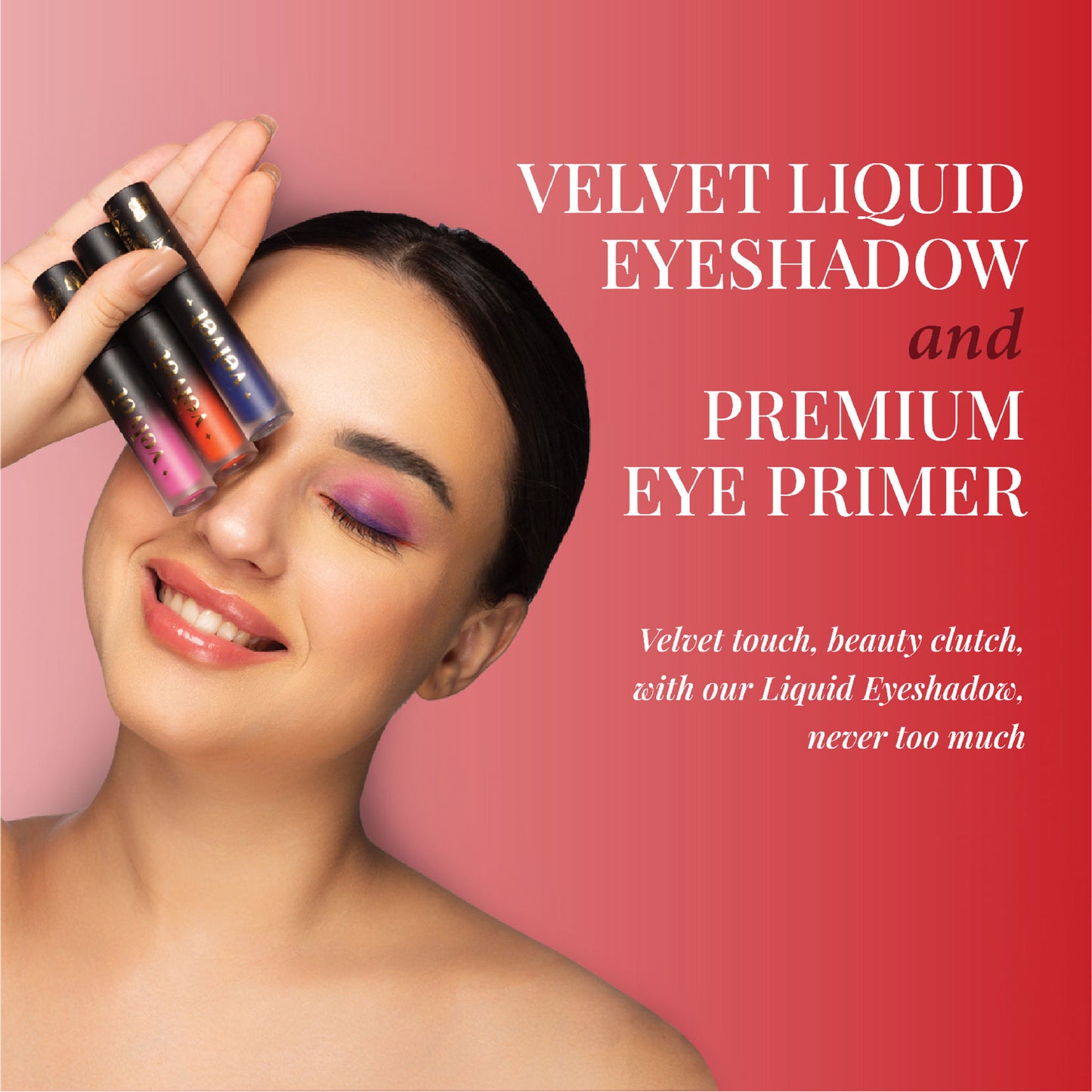 Aflairza Premium Velvet Liquid Eyeshadow & Eye Primer - Red