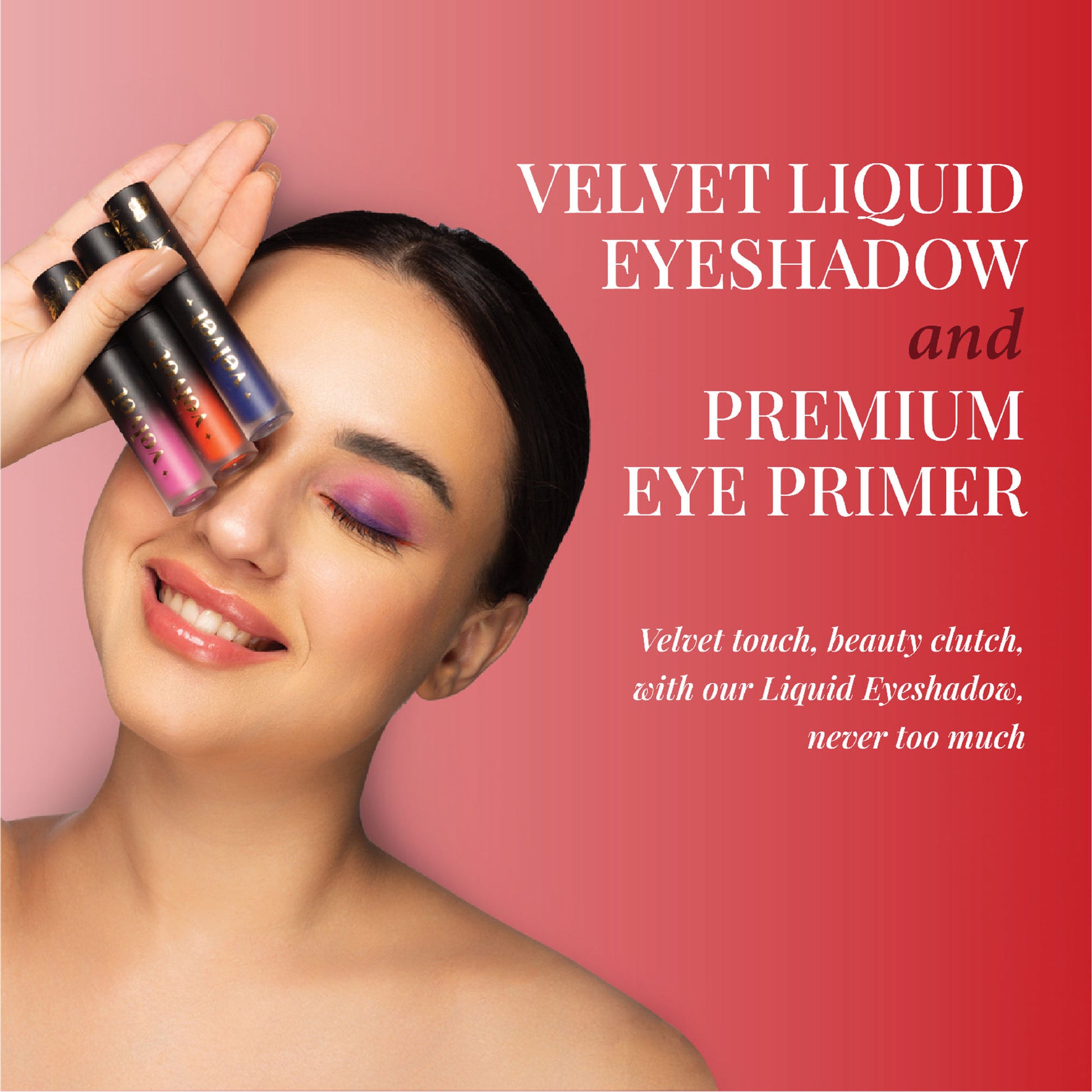 Aflairza Premium Velvet Liquid Eyeshadow & Eye Primer - Red