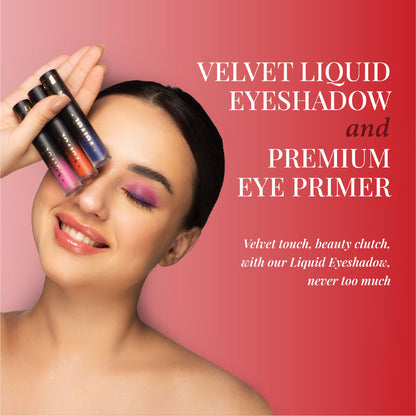 Aflairza Premium Velvet Liquid Eyeshadow & Eye Primer - Red