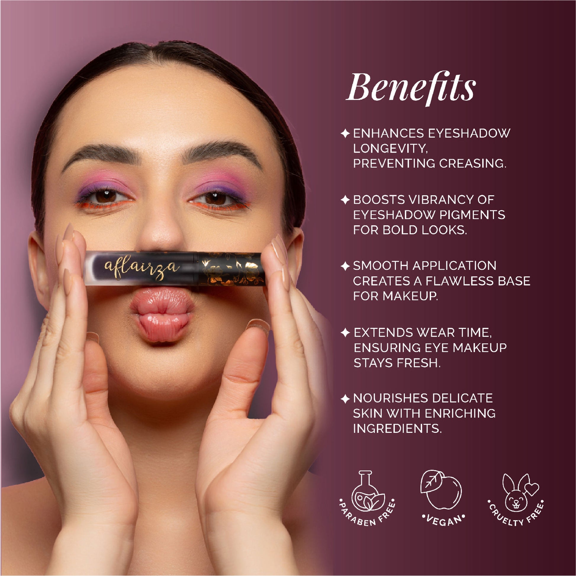 Aflairza Premium Velvet Liquid Eyeshadow & Eye Primer - Black Grapes