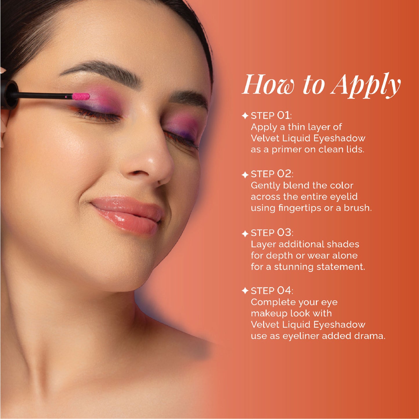 Aflairza Premium Velvet Liquid Eyeshadow & Eye Primer - Orange