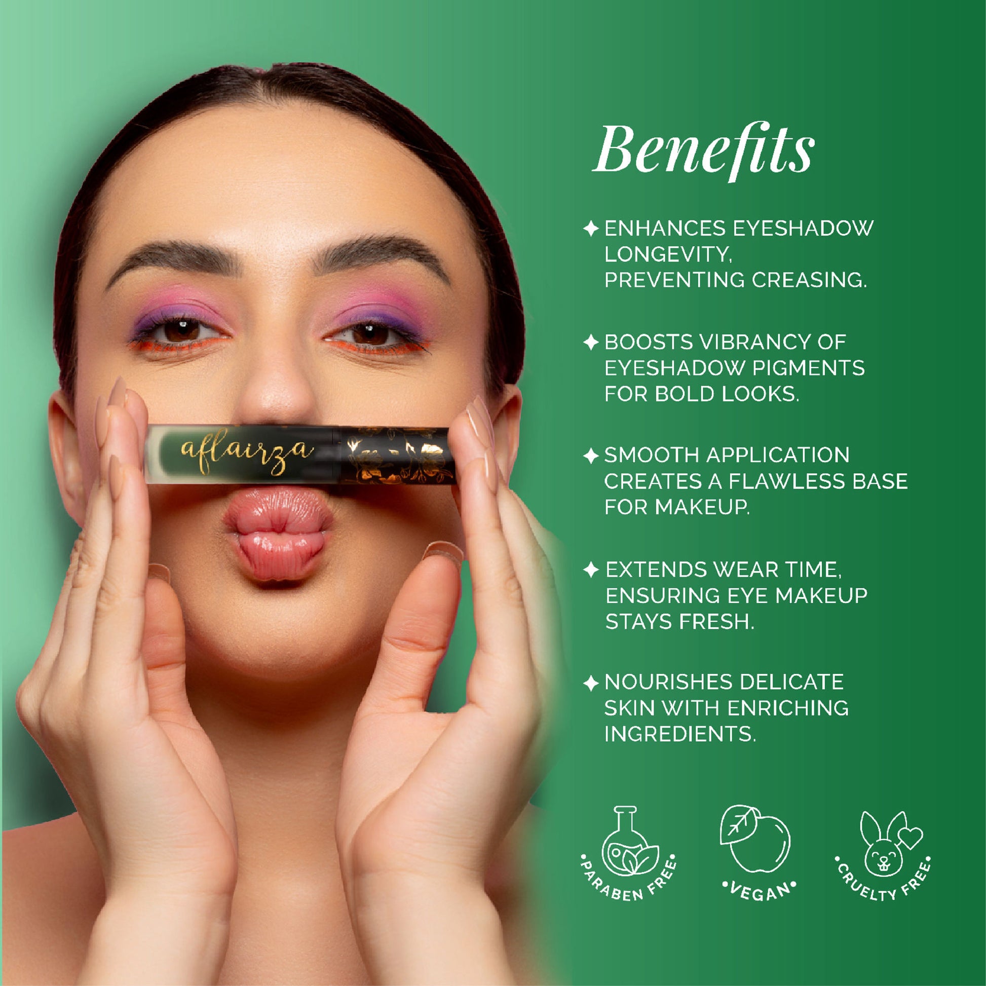 Aflairza Premium Velvet Liquid Eyeshadow & Eye Primer - Green