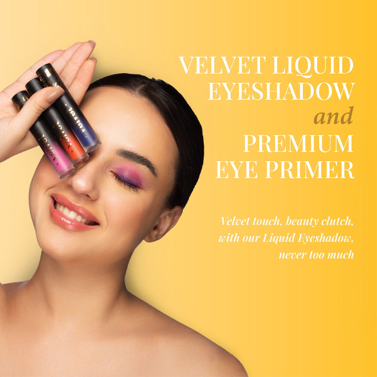 Aflairza Premium Velvet Liquid Eyeshadow & Eye Primer - Yellow
