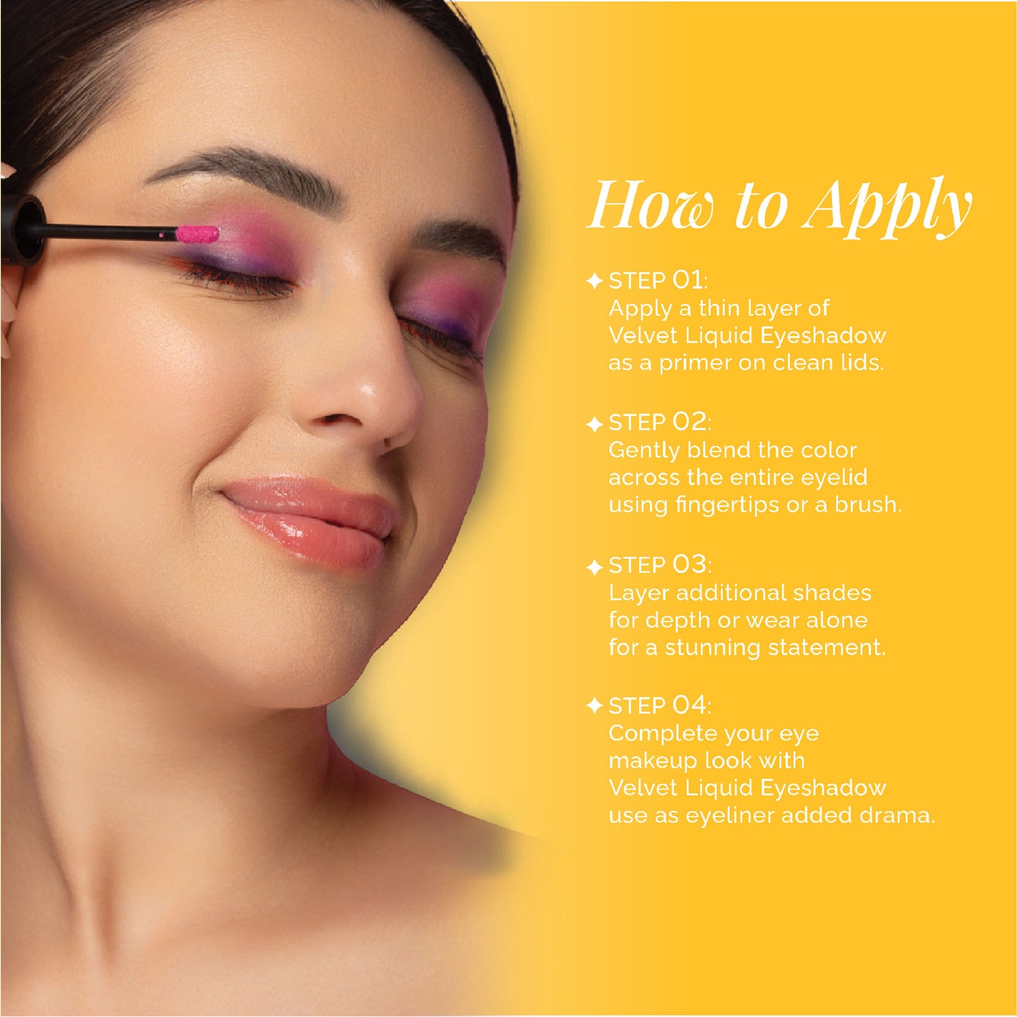 Aflairza Premium Velvet Liquid Eyeshadow & Eye Primer - Yellow