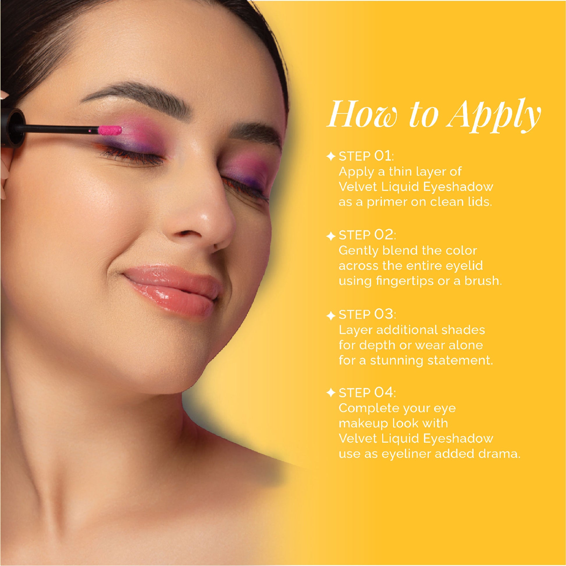 Aflairza Premium Velvet Liquid Eyeshadow & Eye Primer - Yellow