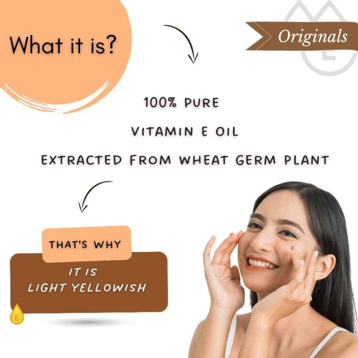 Mystiq Living Natural Vitamin E Oil For Hair, Skin & Face Oil Glowing And Hydrated Skin
