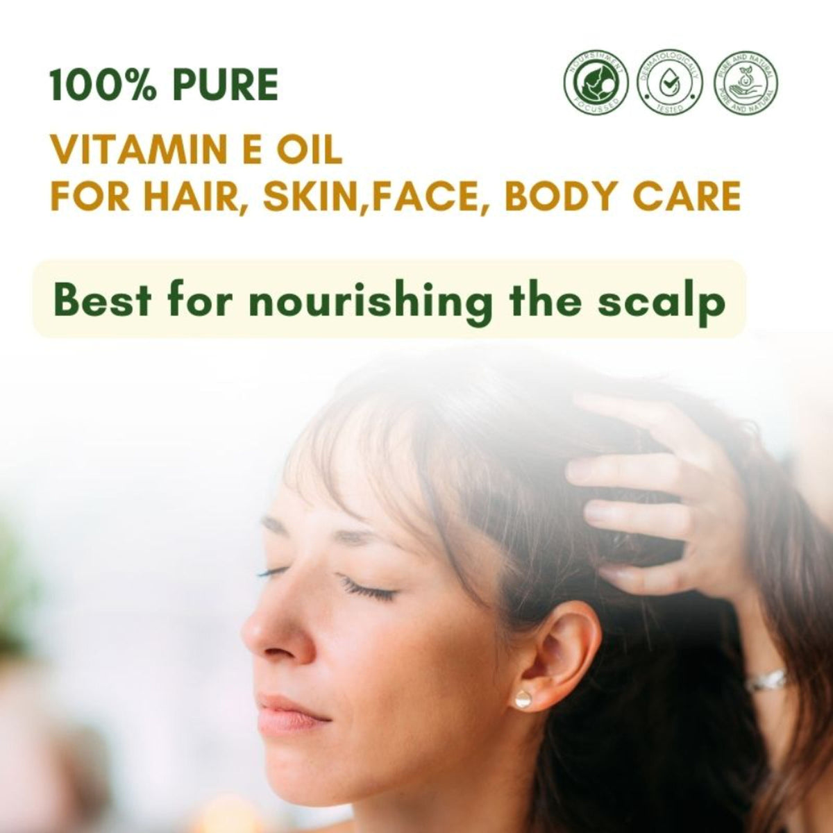 Mystiq Living Natural Vitamin E Oil For Hair, Skin & Face Oil Glowing And Hydrated Skin