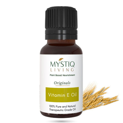 Mystiq Living Natural Vitamin E Oil For Hair, Skin & Face Oil Glowing And Hydrated Skin