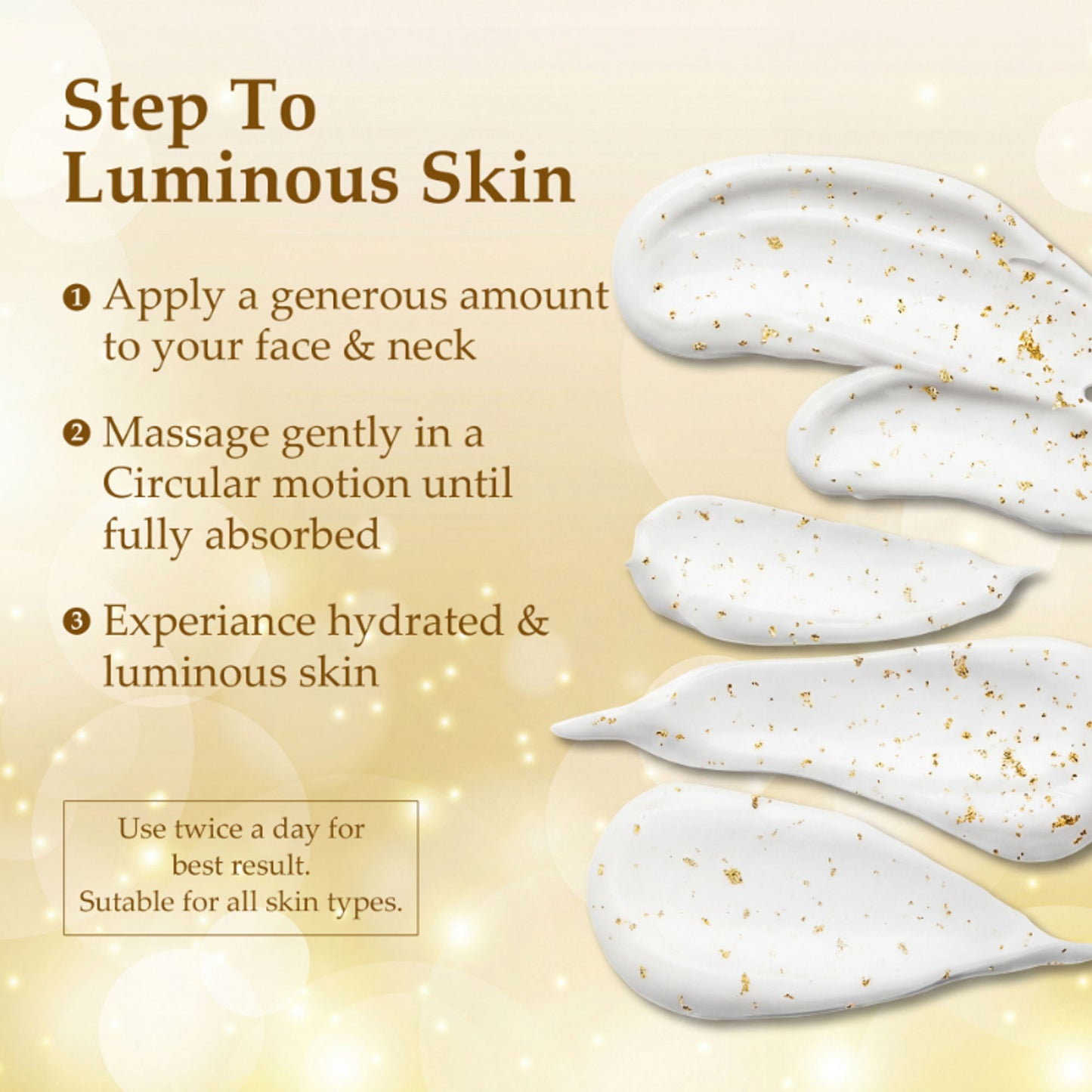 Bio-essence 24K Gold Day Cream SPF25 PA+++, Niacinamide, Sun Protection Face Moisturiser