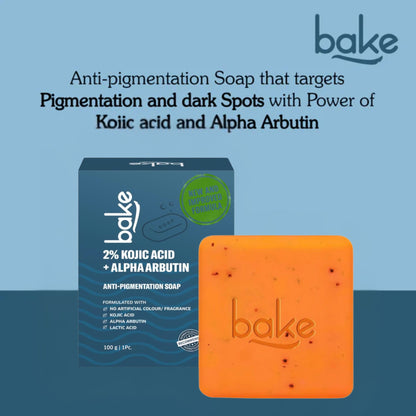 BAKE 2% Kojic Acid Soap For Pigmentation, Dark Spots & Tan Removal